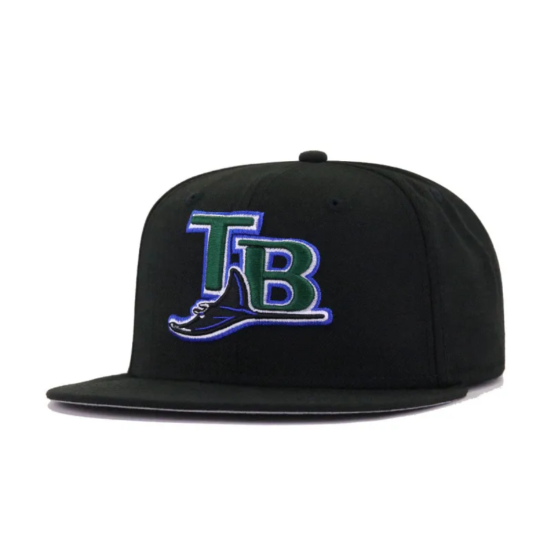 Tampa Bay Rays Black 2001 Cooperstown AC New Era 59Fifty Fitted sold by Hat Heaven