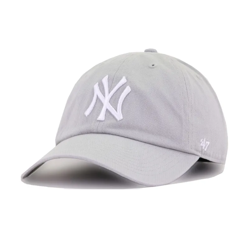 New York Yankees Grey 47 Brand Clean Up Dad Hat made by 47