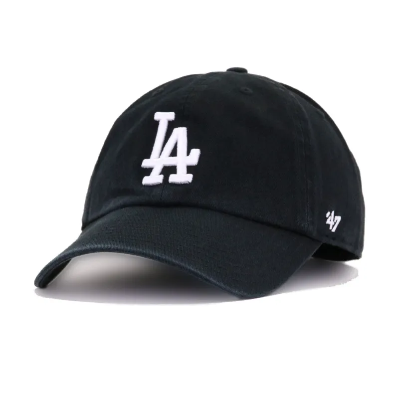 Los Angeles Dodgers Black 47 Brand Clean Up Dad Hat sold by Hat Heaven