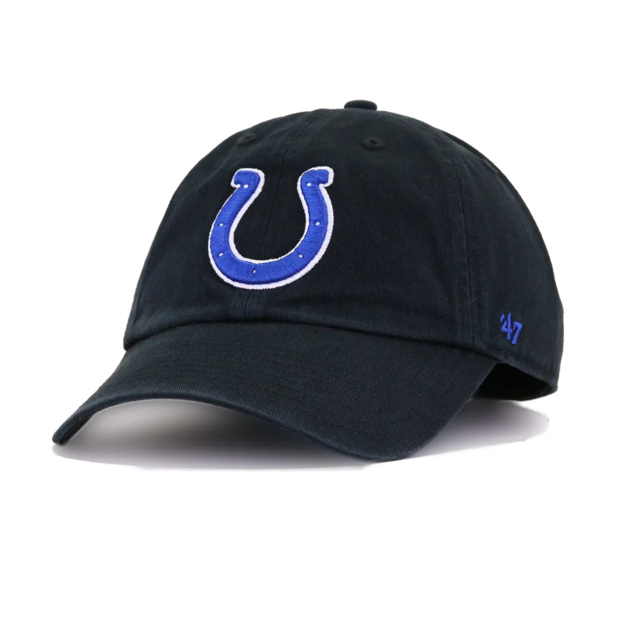Indianapolis Colts Black 47 Brand Clean Up Dad Hat sold by Hat Heaven
