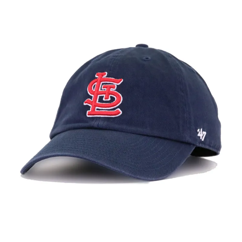 St Louis Cardinals Navy 47 Brand Clean Up Dad Hat sold by Hat Heaven