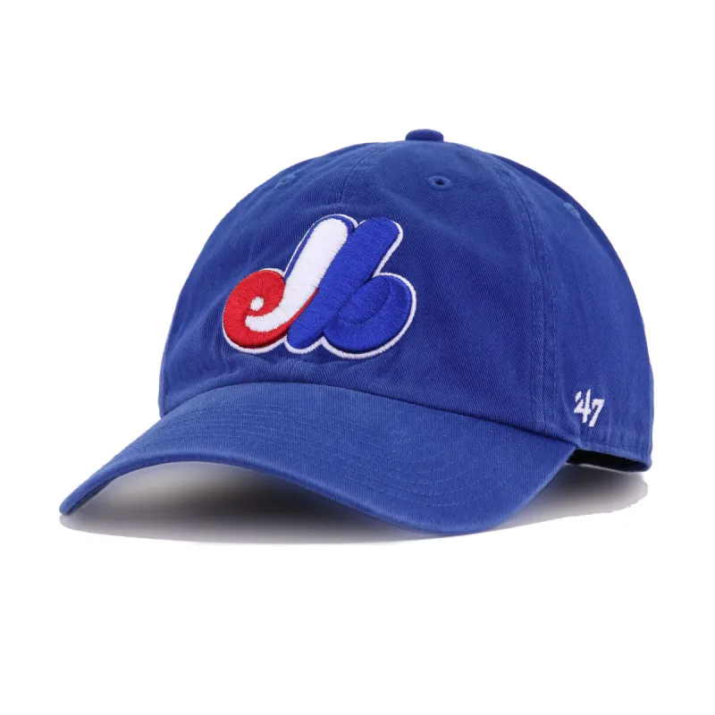 Montreal Expos Light Royal Blue Cooperstown 47 Brand Clean Up Dad Hat made by 47