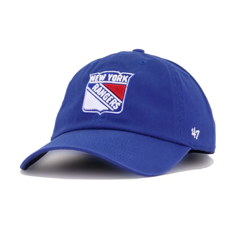 New York Rangers Light Royal Blue 47 Brand Clean Up Dad Hat sold by Hat Heaven