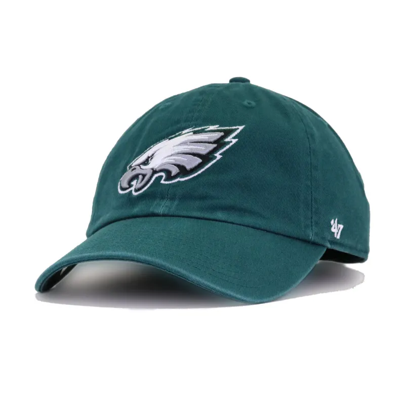 Philadelphia Eagles Pine Needle Green 47 Brand Clean Up Dad Hat made by 47