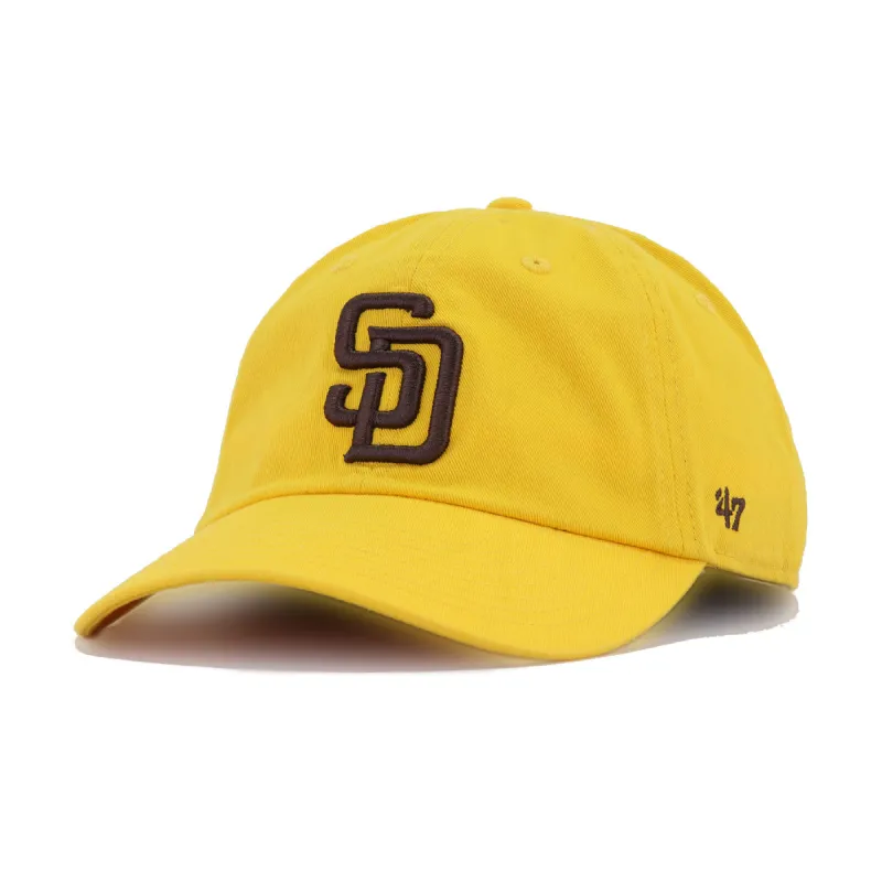 San Diego Padres Gold 47 Brand Clean Up Dad Hat sold by Hat Heaven