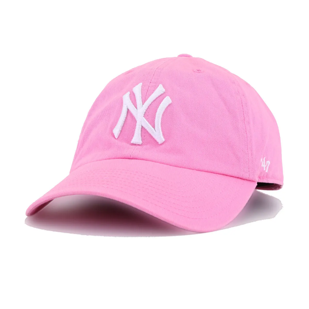 New York Yankees Pink 47 Brand Clean Up Dad Hat sold by Hat Heaven