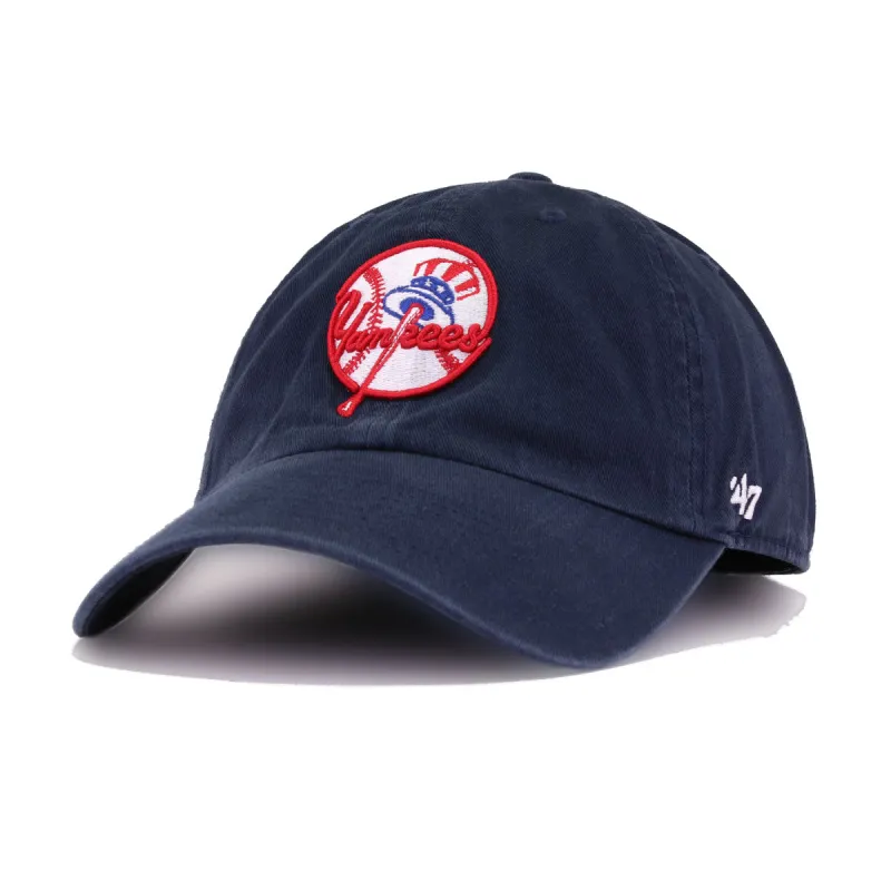 New York Yankees Navy Tophat 47 Brand Clean Up Dad Hat sold by Hat Heaven