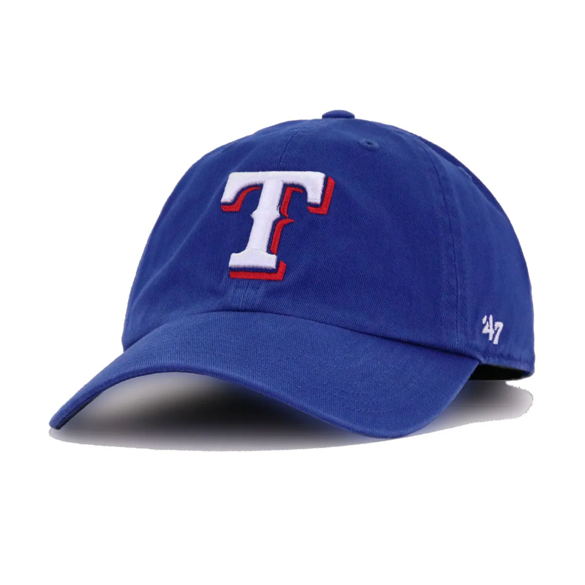 Texas Rangers Dark Royal Blue 47 Brand Clean Up Dad Hat sold by Hat Heaven