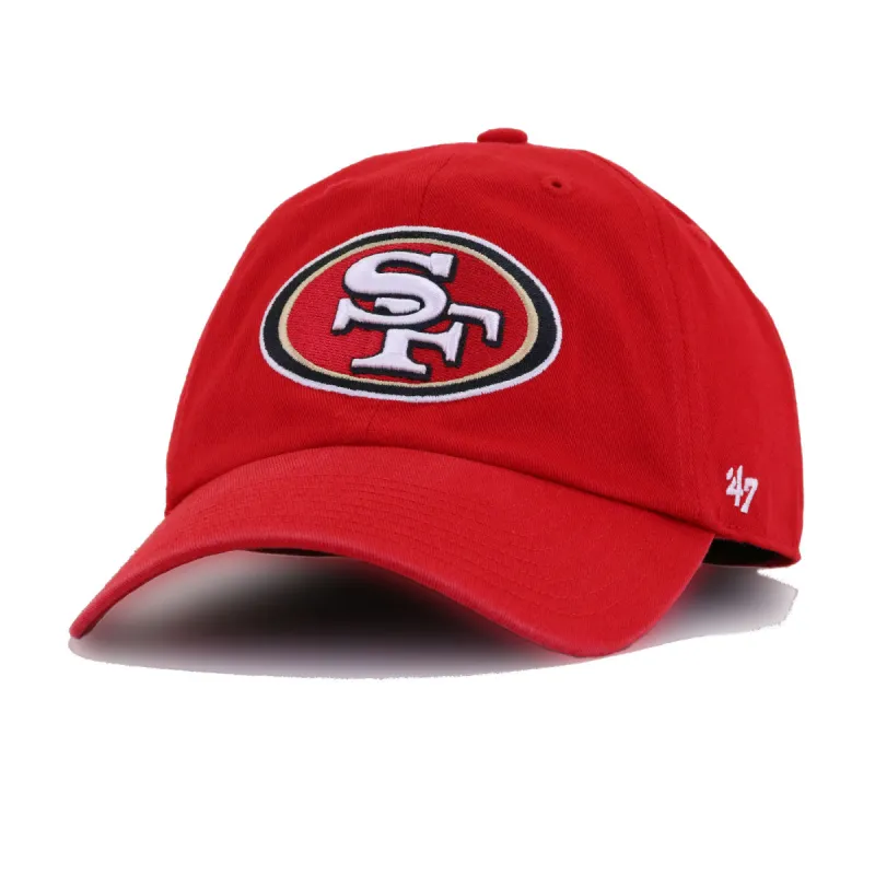 San Francisco 49ers Front Door Red 47 Brand Clean Up Dad Hat sold by Hat Heaven