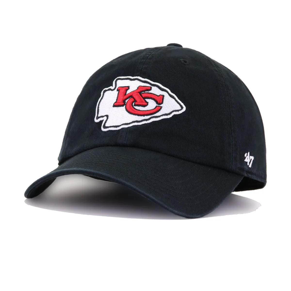 Kansas City Chiefs Black 47 Brand Clean Up Dad Hat sold by Hat Heaven