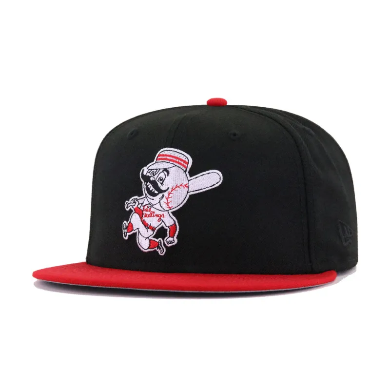 Cincinnati Reds Black Scarlet 1953 All Star Game New Era 59Fifty Fitted made by New Era