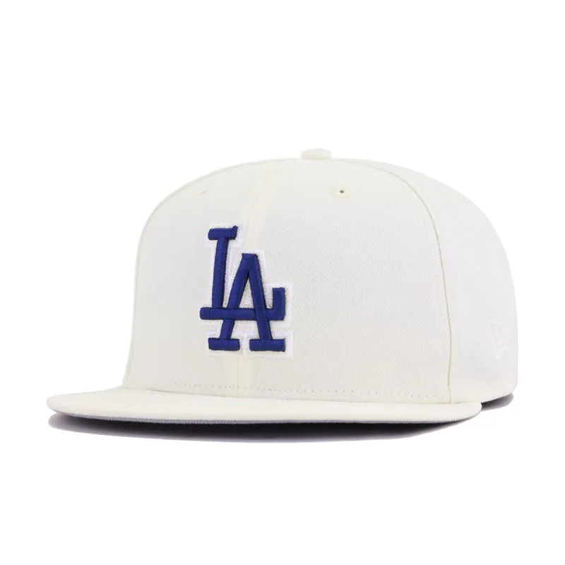 Los Angeles Dodgers Chrome 60th Anniversary New Era 59Fifty Fitted sold by Hat Heaven