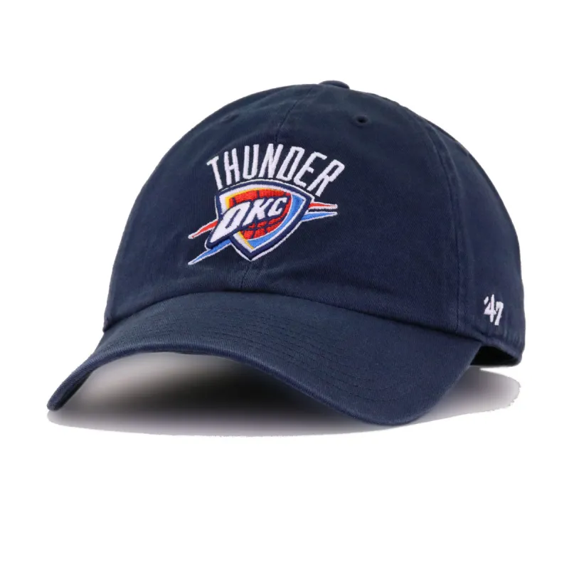 Oklahoma City Thunder Navy 47 Brand Clean Up Dad Hat sold by Hat Heaven