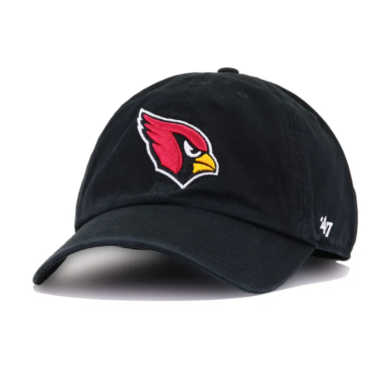 Arizona Cardinals Black 47 Brand Clean Up Dad Hat made by 47