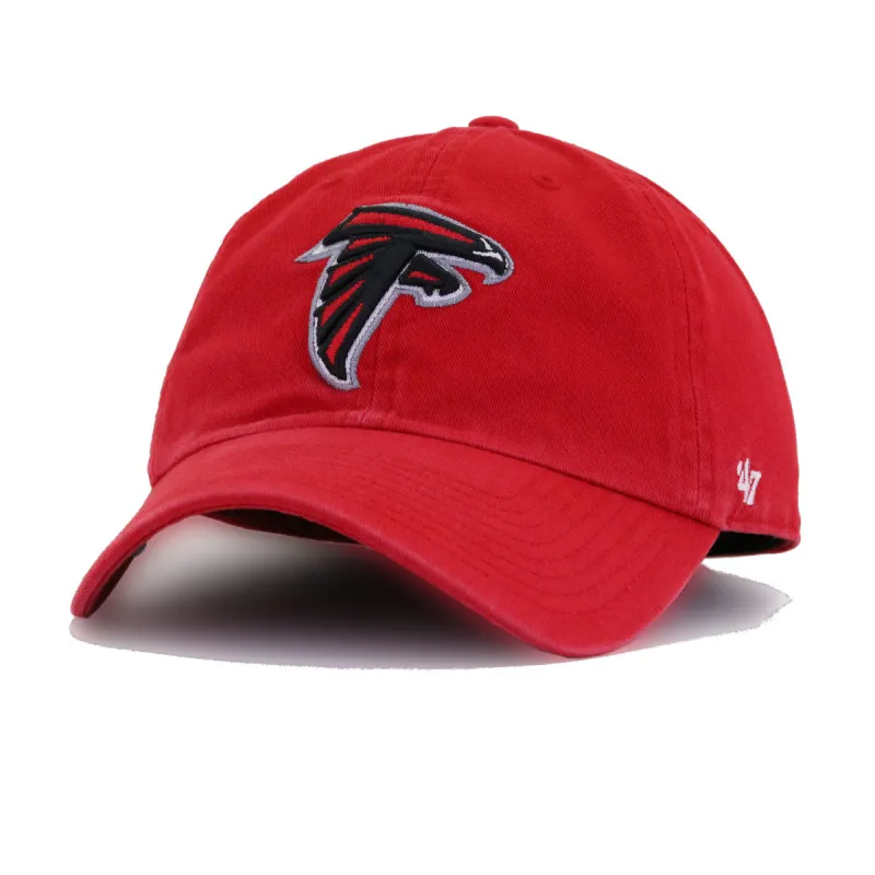 Atlanta Falcons Front Door Red 47 Brand Clean Up Dad Hat sold by Hat Heaven
