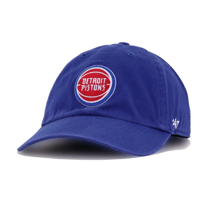 Detroit Pistons Dark Royal Blue 47 Brand Clean Up Dad Hat made by 47