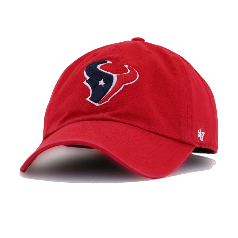 Houston Texans Front Door Red 47 Brand Clean Up Dad Hat sold by Hat Heaven