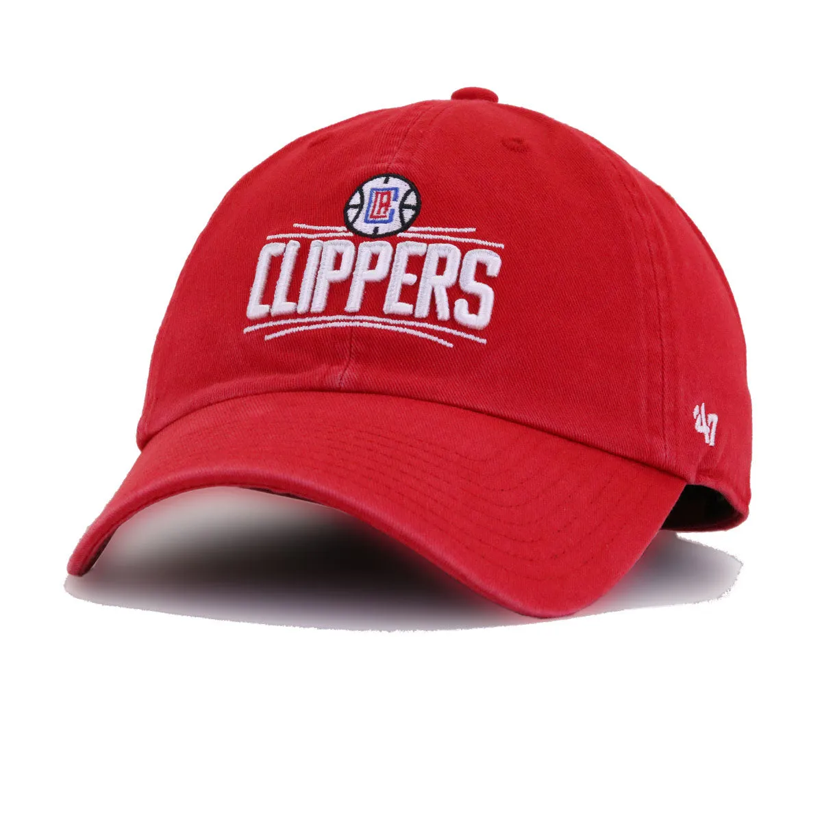 Los Angeles Clippers Front Door Red 47 Brand Clean Up Dad Hat sold by Hat Heaven