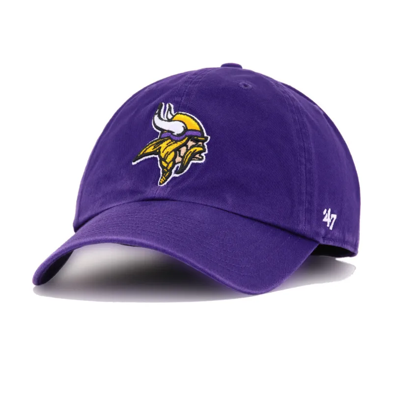 Minnesota Vikings Purple 47 Brand Clean Up Dad Hat made by 47