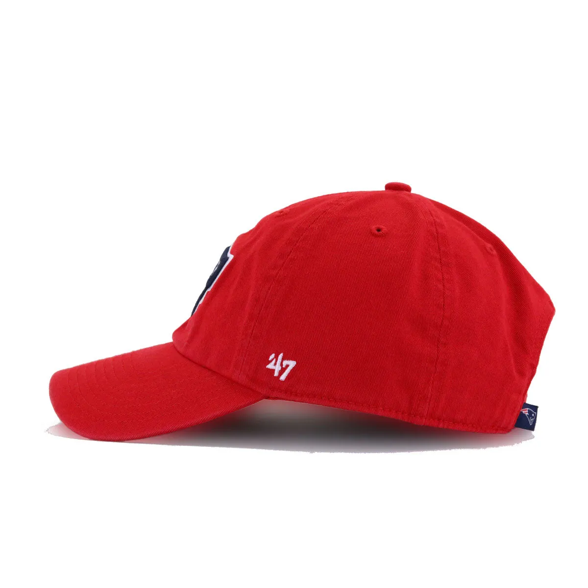 New England Patriots Scarlet 47 Brand Clean Up Dad Hat sold by Hat Heaven product image thumbnail 2