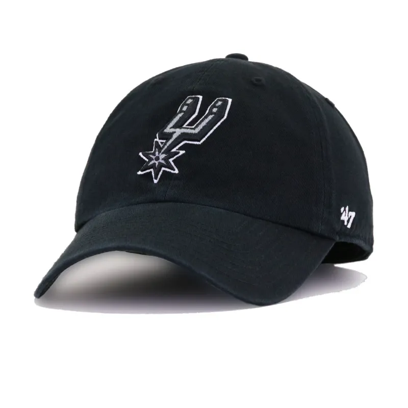 San Antonio Spurs Black 47 Brand Clean Up Dad Hat made by 47