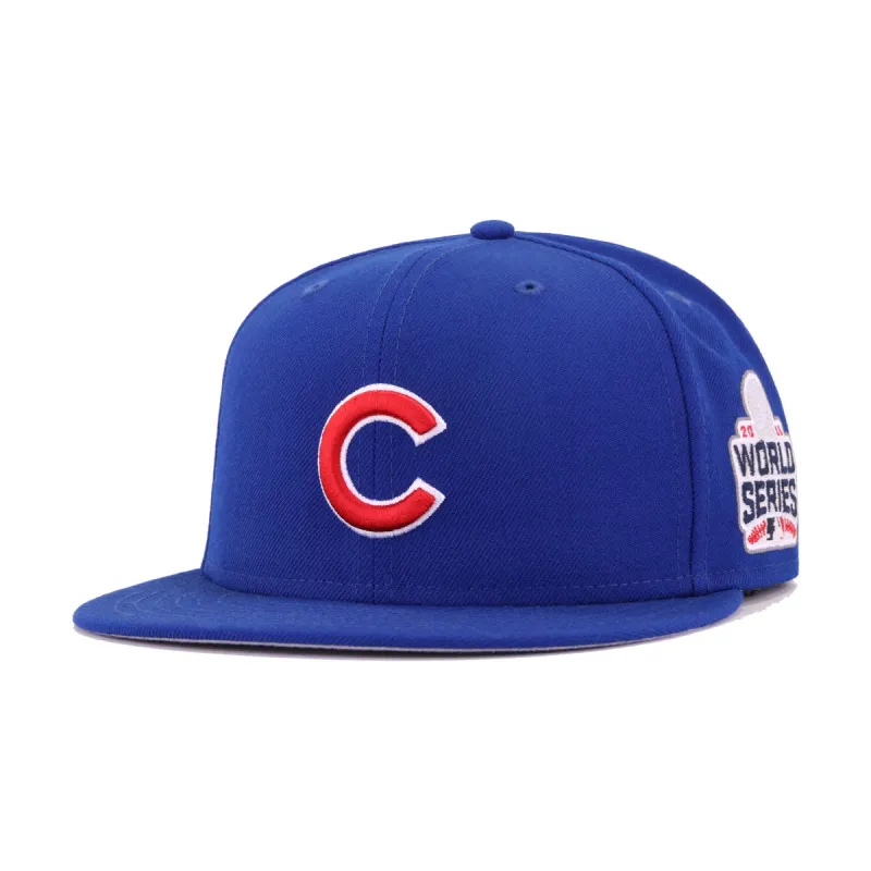 Chicago Cubs Light Royal Blue 2016 World Series Cooperstown New Era 59Fifty Fitted sold by Hat Heaven