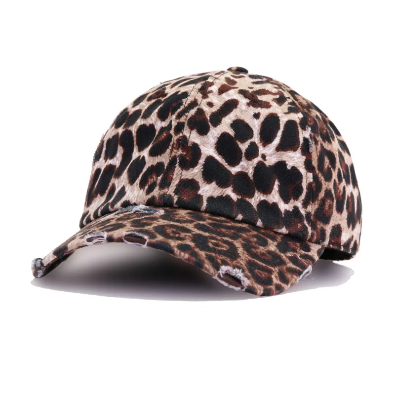 Distressed Leopard KBEthos Vintage Dad Hat made by KBETHOS