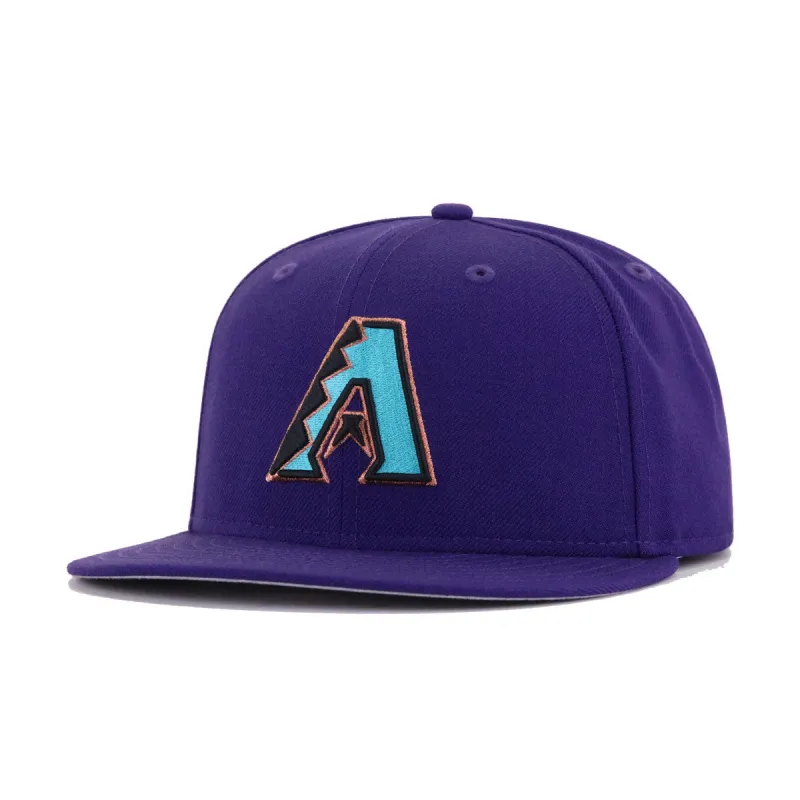 Arizona Diamondbacks Purple Cooperstown AC New Era 59Fifty Fitted sold by Hat Heaven