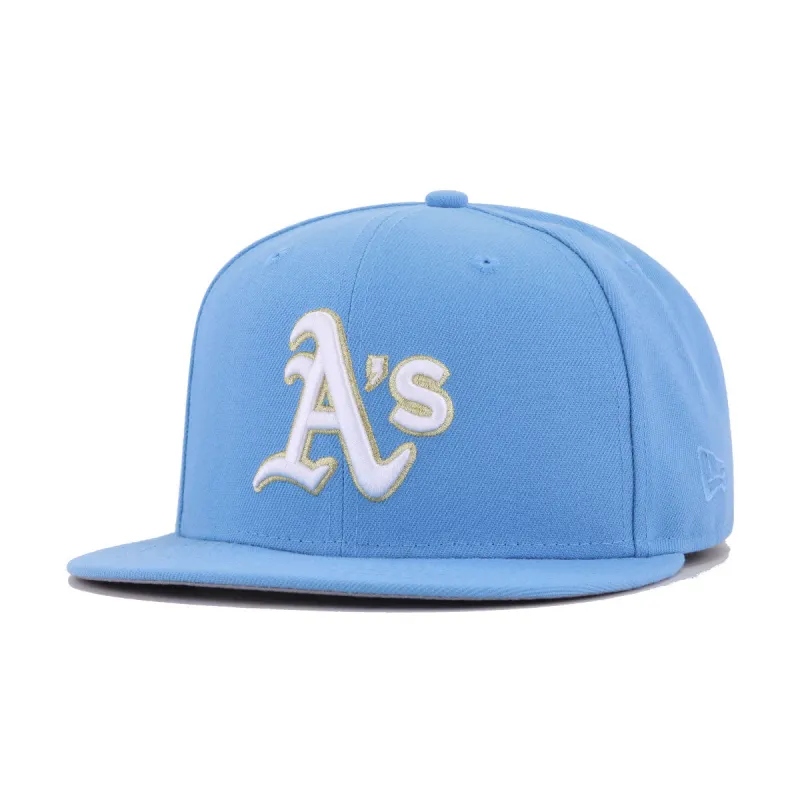 Oakland Athletics Sky Blue New Era 59Fifty Fitted sold by Hat Heaven