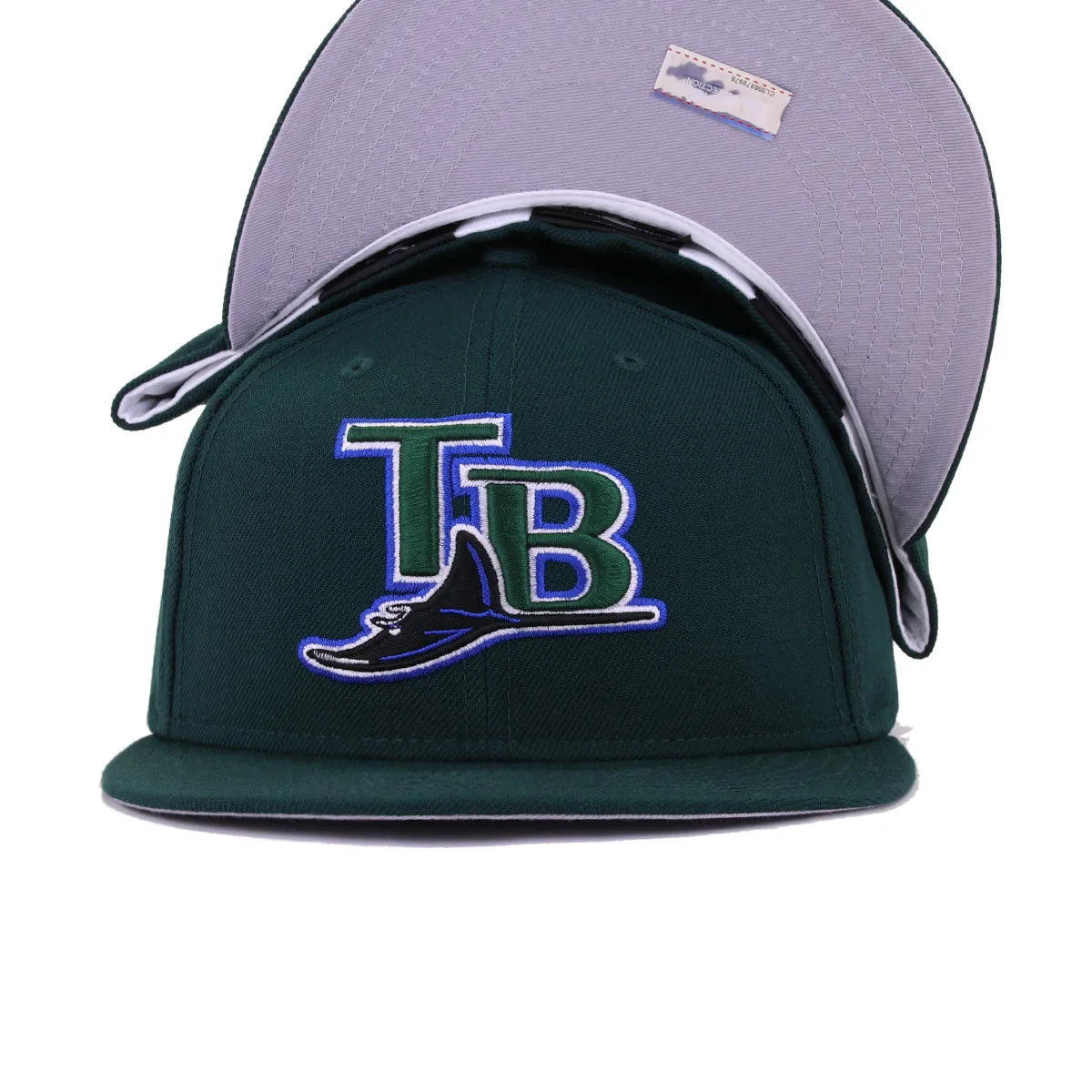 Tampa Bay Rays Dark Green Cooperstown AC New Era 59Fifty Fitted sold by Hat Heaven product image thumbnail 4