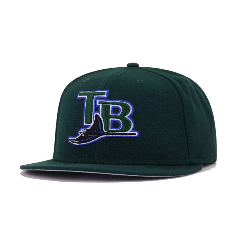 Tampa Bay Rays Dark Green Cooperstown AC New Era 59Fifty Fitted sold by Hat Heaven