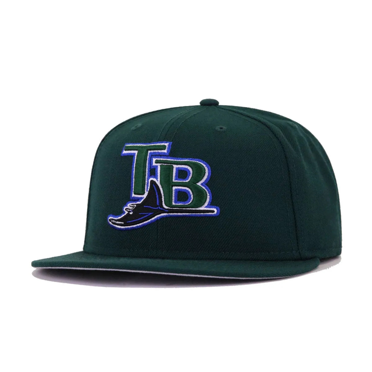 Tampa Bay Rays Dark Green Cooperstown AC New Era 59Fifty Fitted sold by Hat Heaven
