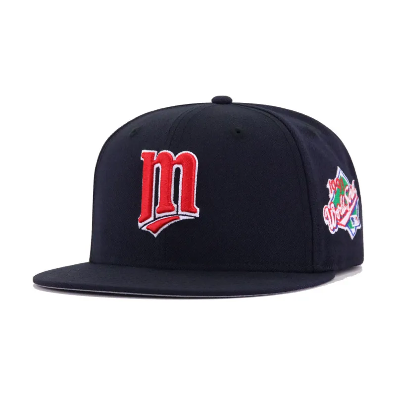 Minnesota Twins Navy 1991 World Series Cooperstown New Era 59Fifty Fitted made by New Era