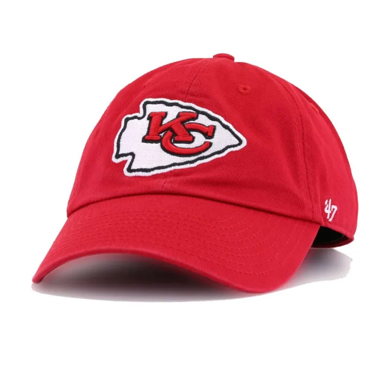 Kansas City Chiefs Front Door Red 47 Brand Clean Up Dad Hat sold by Hat Heaven