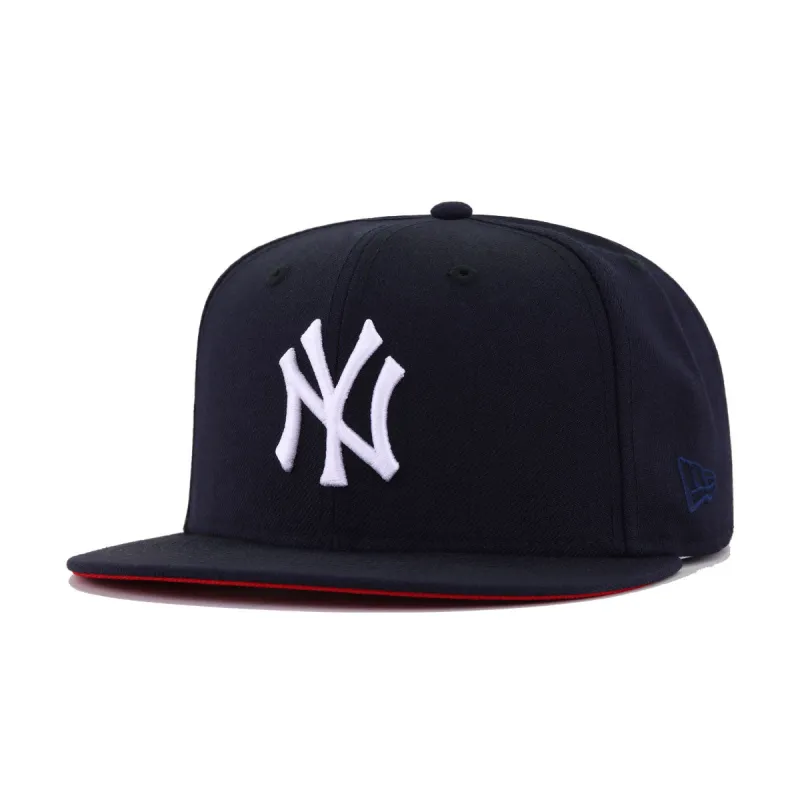 New York Yankees Navy Red Bottom New Era 59Fifty Fitted sold by Hat Heaven