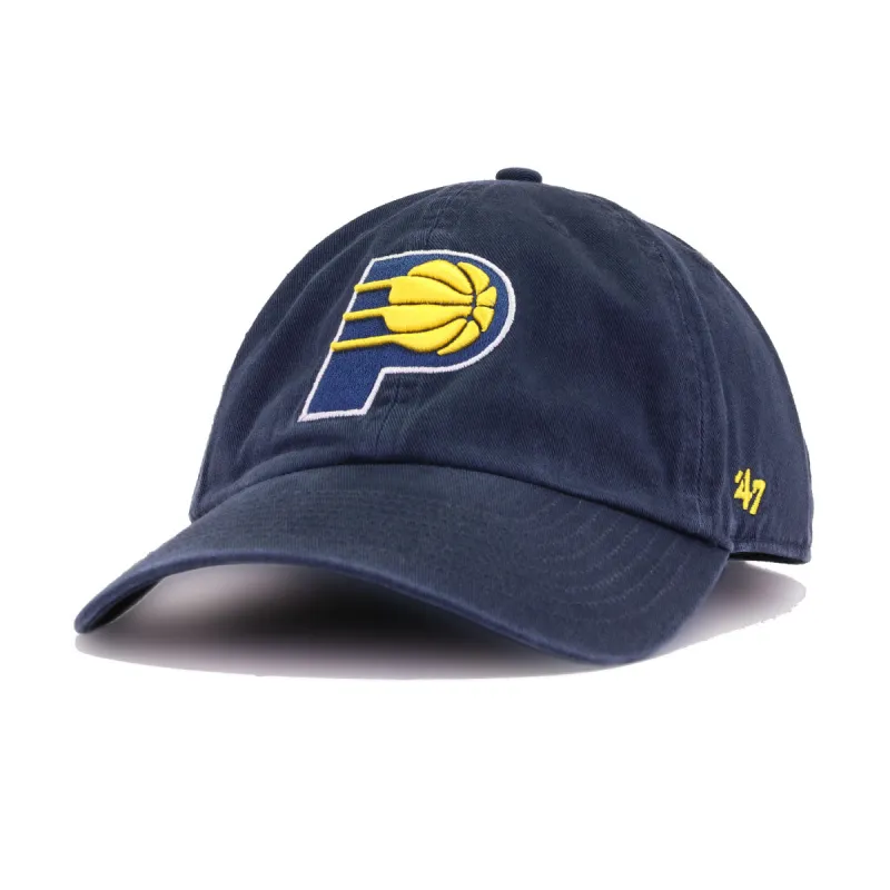 Indiana Pacers Navy 47 Brand Clean Up Dad Hat sold by Hat Heaven