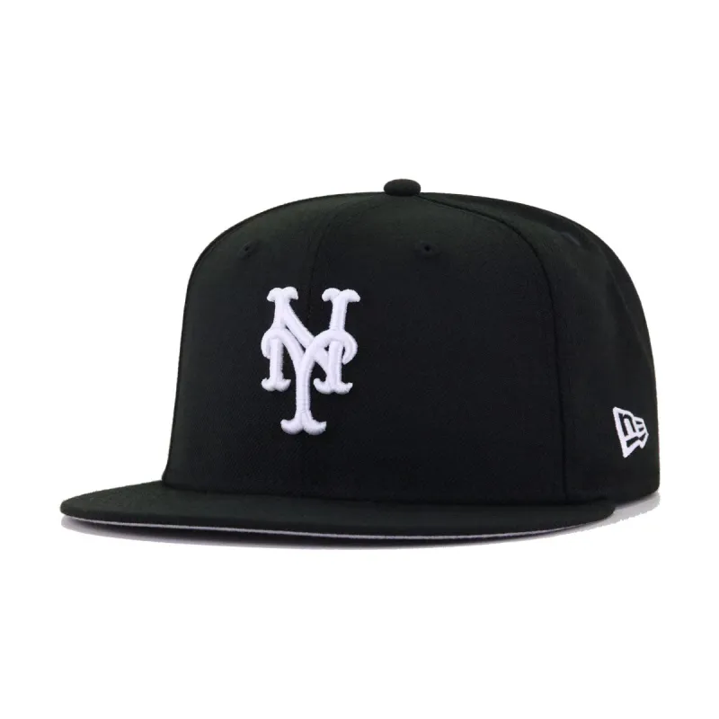 New York Mets Black New Era 59Fifty Fitted sold by Hat Heaven