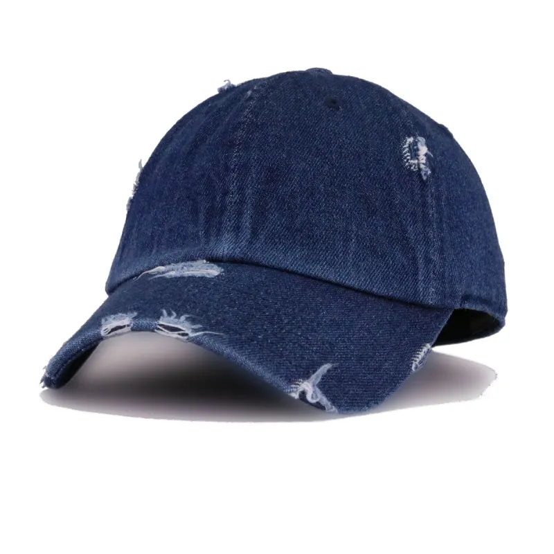 Distressed Dark Denim KBEthos Vintage Dad Hat sold by Hat Heaven