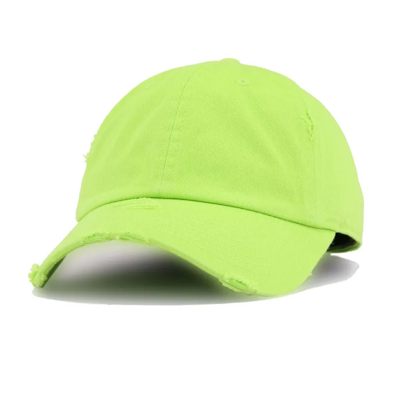 Distressed Lime KBEthos Vintage Dad Hat sold by Hat Heaven