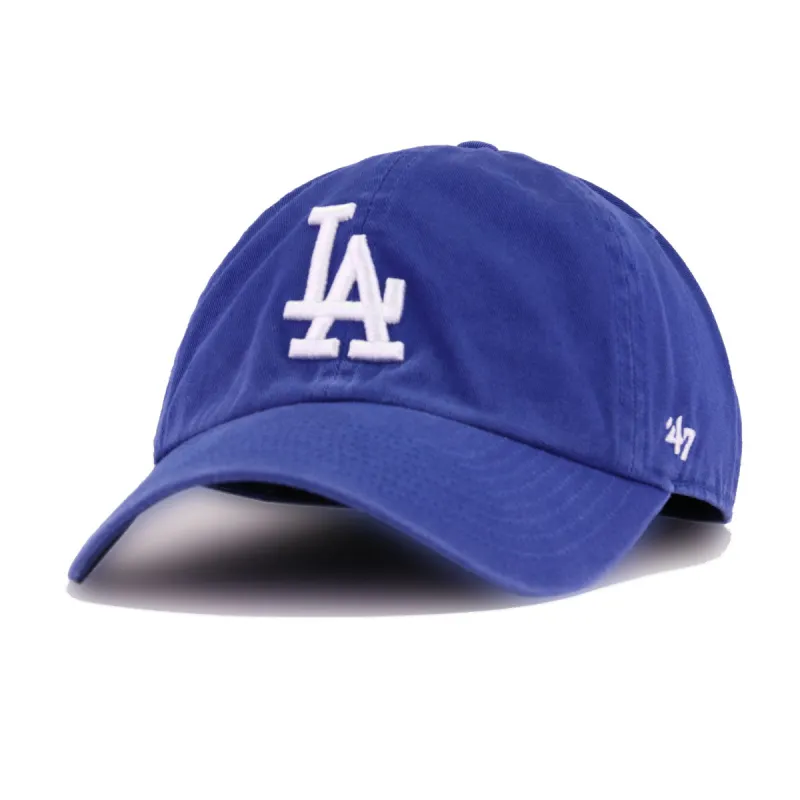 Los Angeles Dodgers Light Royal Blue 47 Brand Clean Up Dad Hat sold by Hat Heaven
