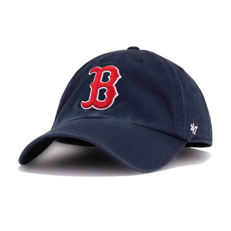 Boston Red Sox Navy 47 Brand Clean Up Dad Hat made by 47
