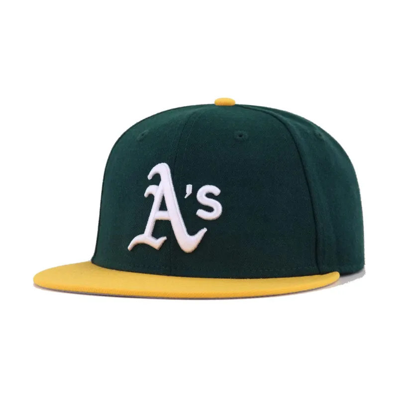 Oakland Athletics Dark Green A Gold Cooperstown AC New Era 59Fifty Fitted sold by Hat Heaven