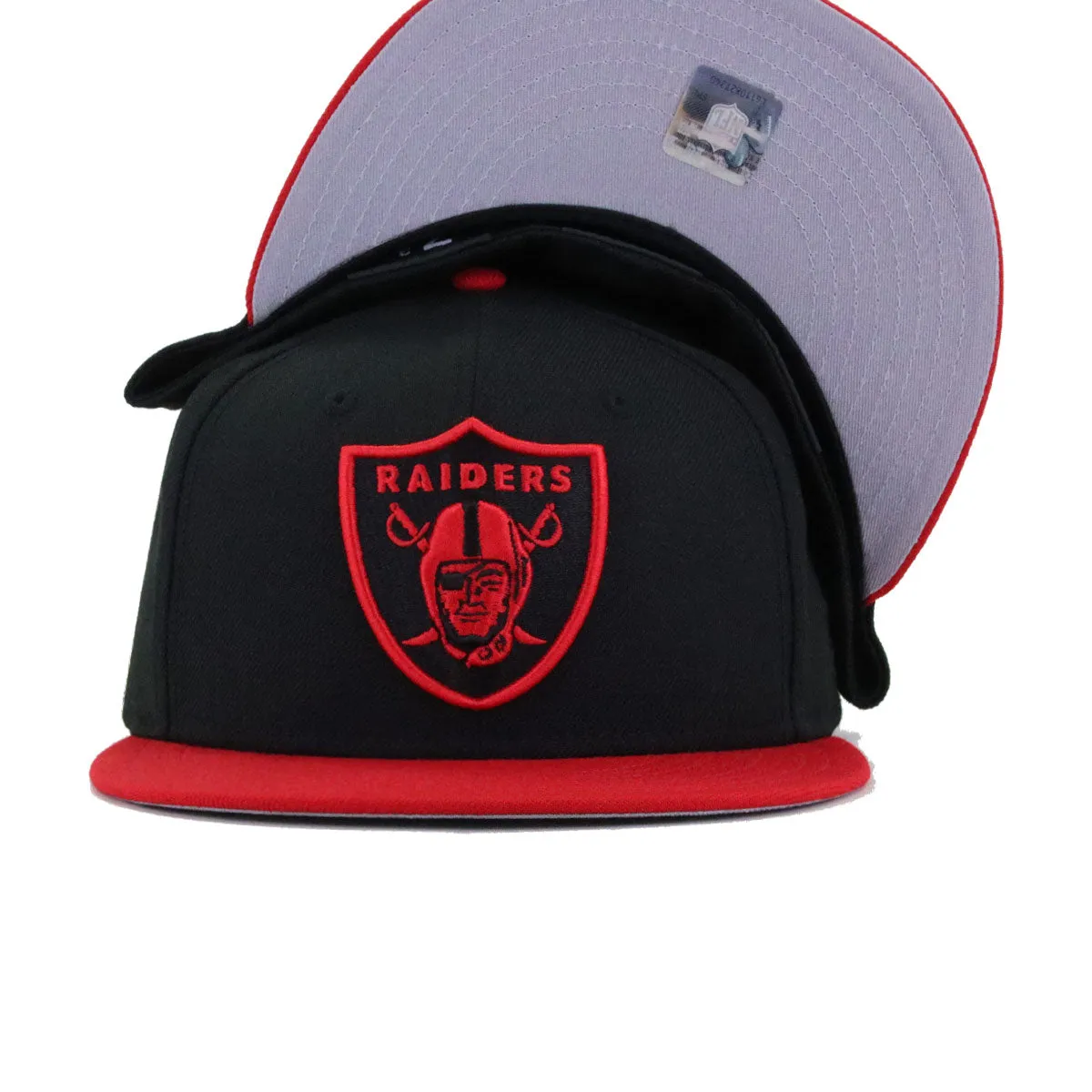 Las Vegas Raiders Black Scarlet CHERRY New Era 59Fifty Fitted sold by Hat Heaven product image thumbnail 4