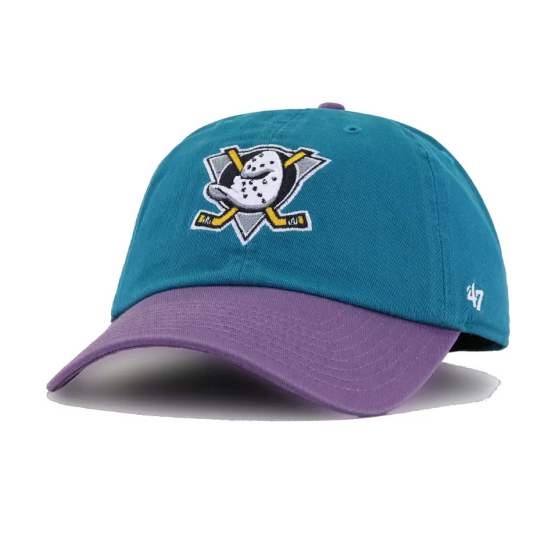 Anaheim Ducks Teal Iris 47 Brand Clean Up Dad Hat sold by Hat Heaven
