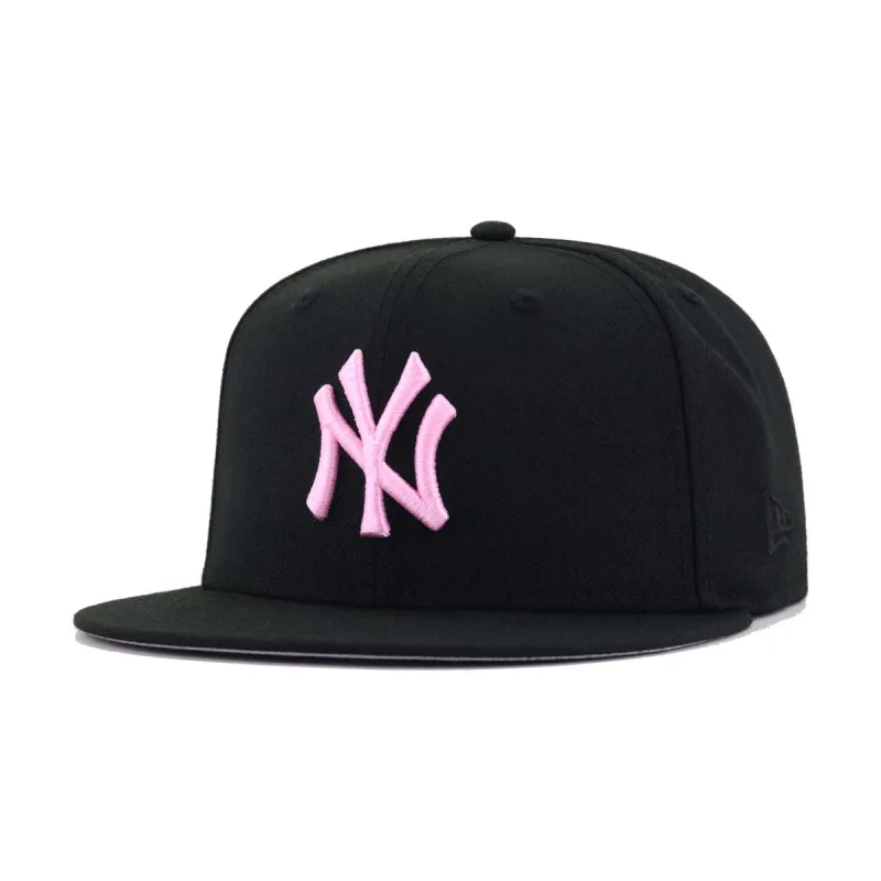 New York Yankees Black PINK 1996 World Series New Era 59Fifty Fitted sold by Hat Heaven