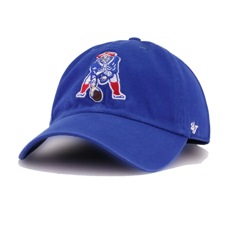 New England Patriots Legacy Light Royal Blue 47 Brand Clean Up Dad Hat made by 47