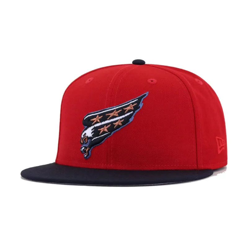 Washington Capitals Scarlet Navy Screaming Eagle New Era 59Fifty Fitted made by New Era