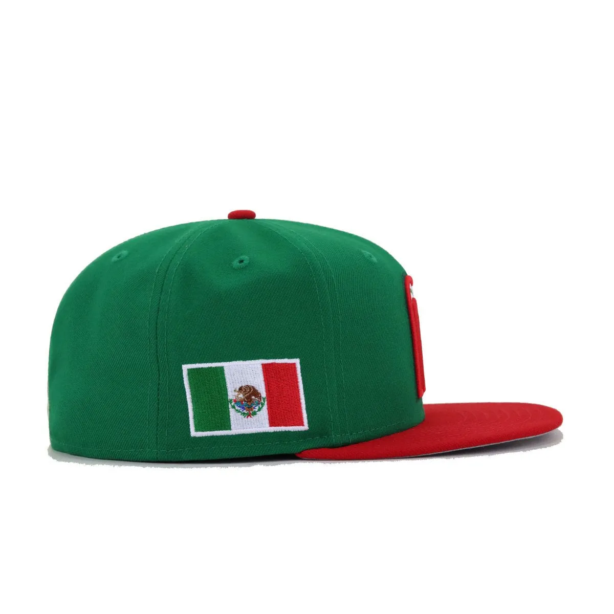Mexico National Baseball Team Kelly Green Scarlet 2026 WBC New Era 59Fifty Fitted sold by Hat Heaven product image thumbnail 2