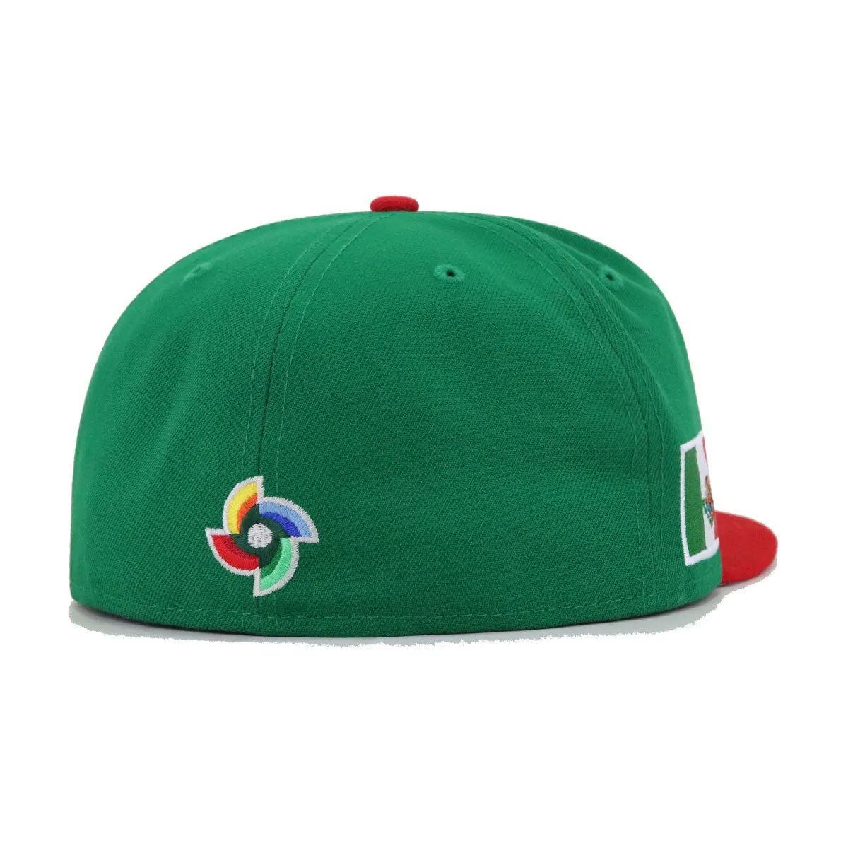 Mexico National Baseball Team Kelly Green Scarlet 2026 WBC New Era 59Fifty Fitted sold by Hat Heaven product image thumbnail 3