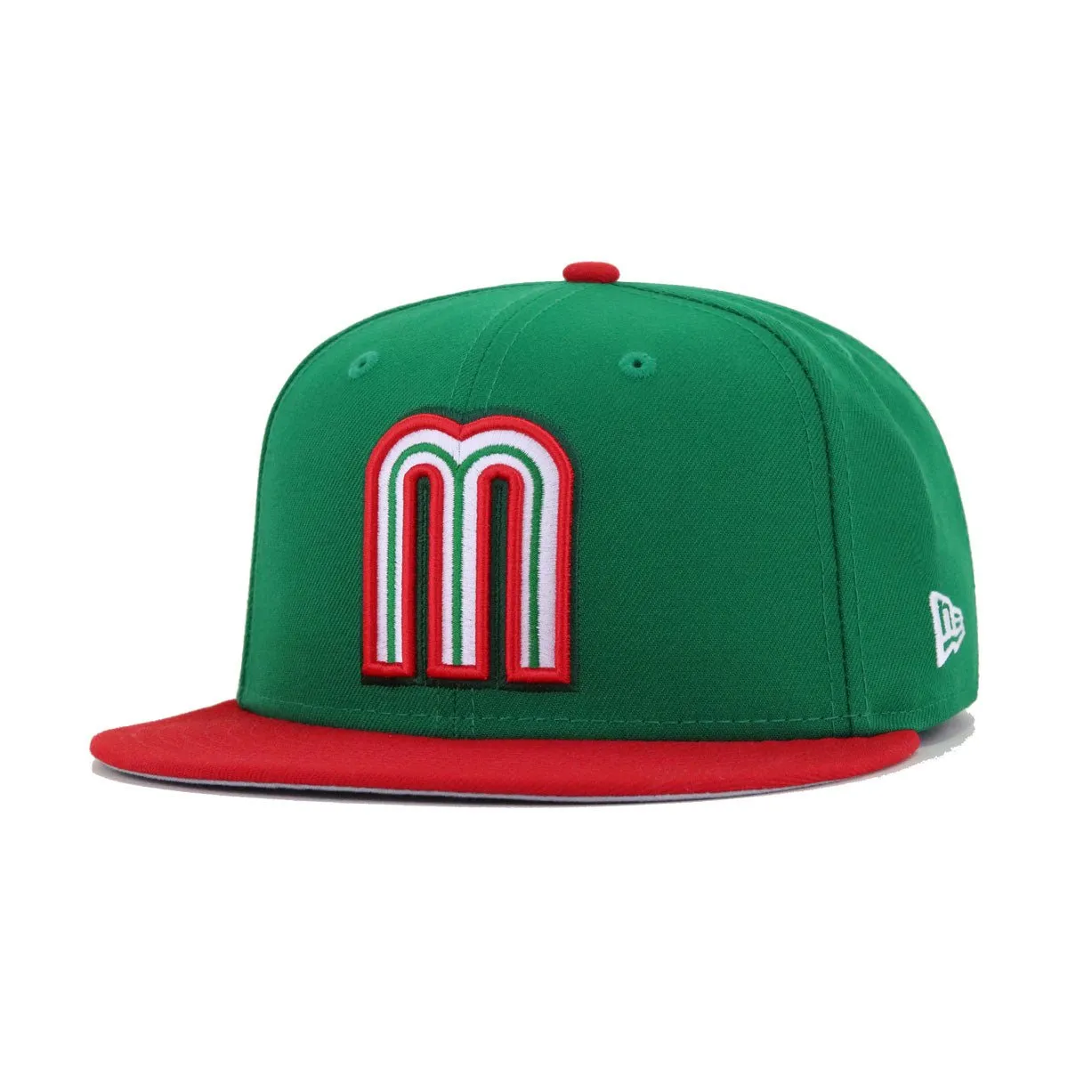 Mexico National Baseball Team Kelly Green Scarlet 2026 WBC New Era 59Fifty Fitted sold by Hat Heaven
